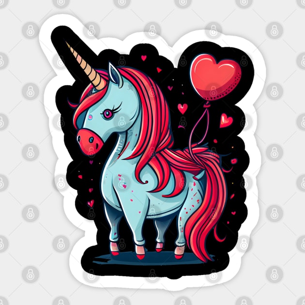 Valentines Unicorn Love Sticker by pako-valor